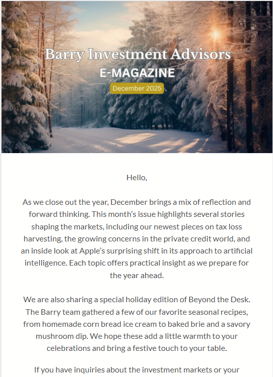 December Newsletter