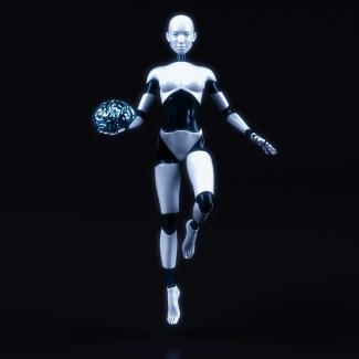 a woman in a body suit holding a ball by julien Tromeur courtesy of Unsplash.